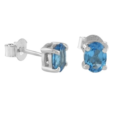 Blauwe Topaas Oorsteker model S7-013