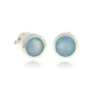 Chalcedoon aqua Oorsteker model S7-009