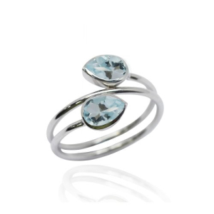 Blauwe Topaz Ring model R5-082