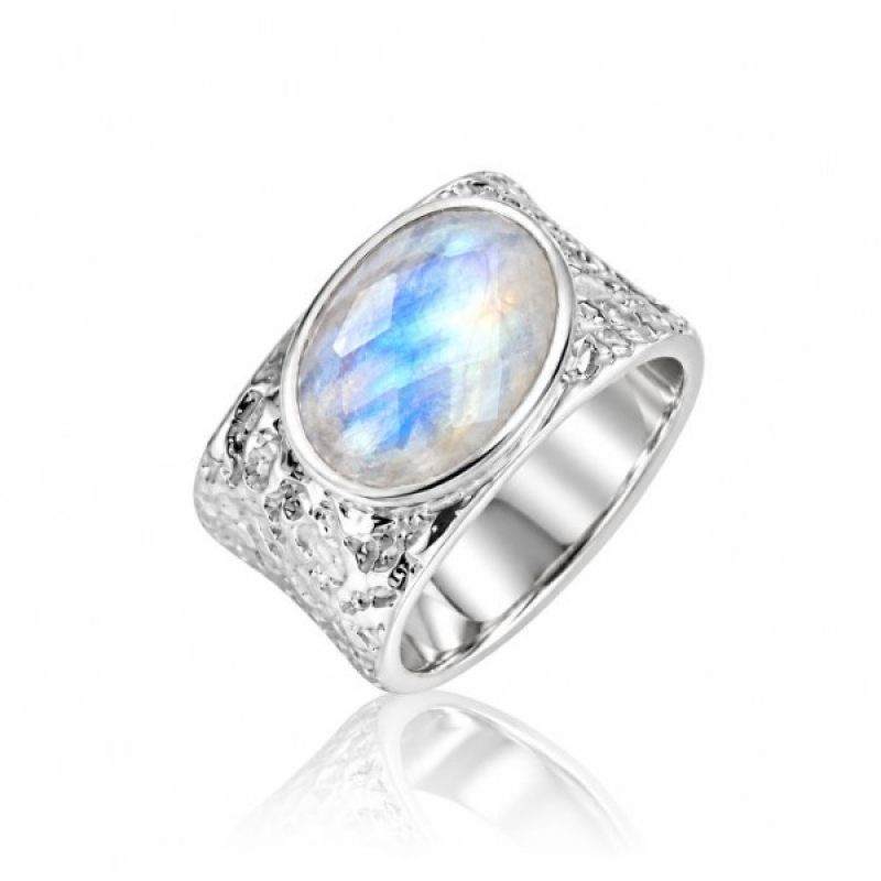 Rainbow Moonstone Ring model R5-041
