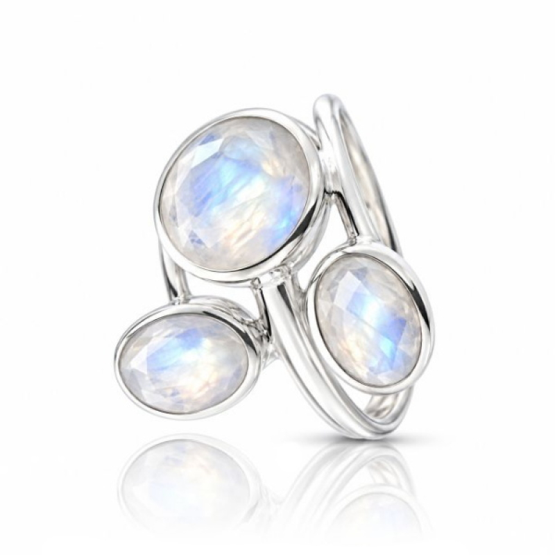 Regenboog Maansteen Ring model R5-052