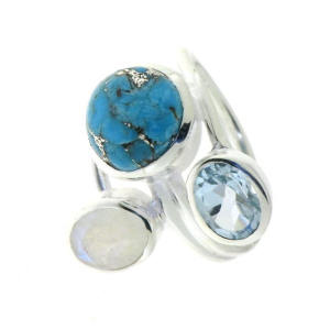Blauwe Topaas Ring model R5-052