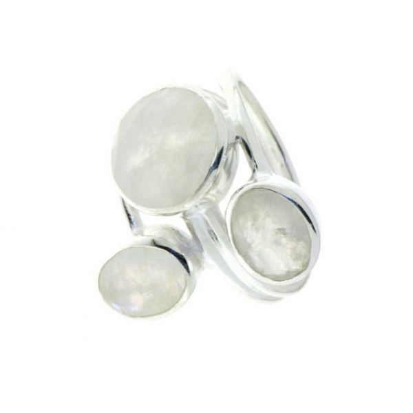 Regenboog Maansteen Ring model R5-052