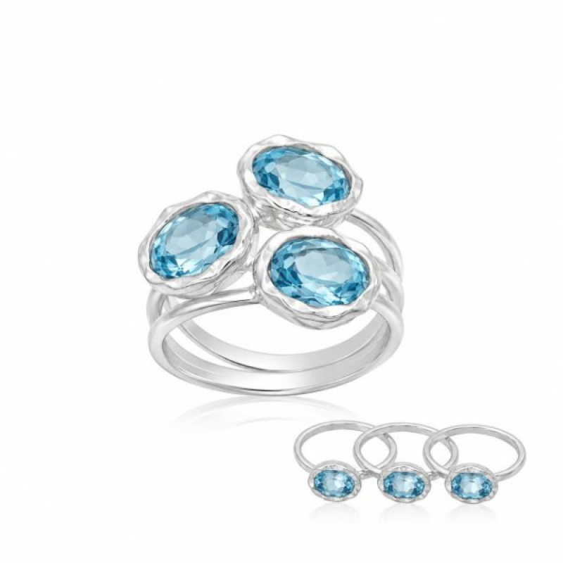 Blauwe Topaas Ring model R5-058