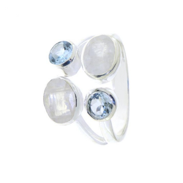 Regenboog Maansteen Ring model R5-063