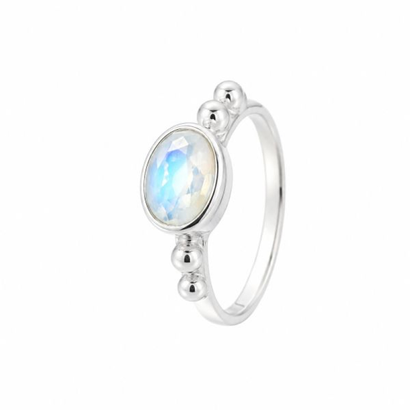 Rainbow Moonstone Ring model R5-073