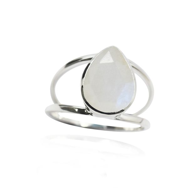 Regenboog Maansteen Ring model R5-085