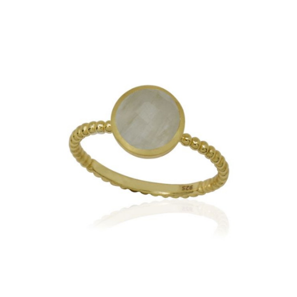 Regenboog Maansteen Ring model R5g-078