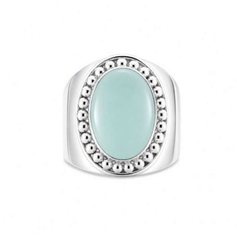 Chalcedony aqua Ring model R6-006