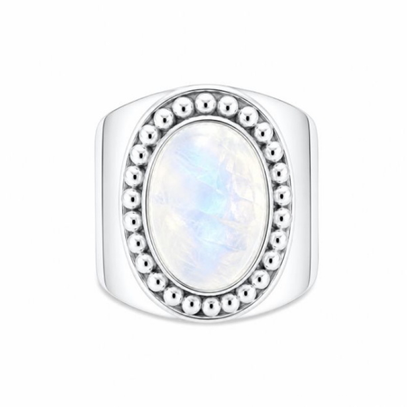 Rainbow Moonstone Ring model R6-006