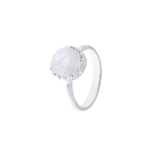 Regenboog Maansteen Ring model R6-018