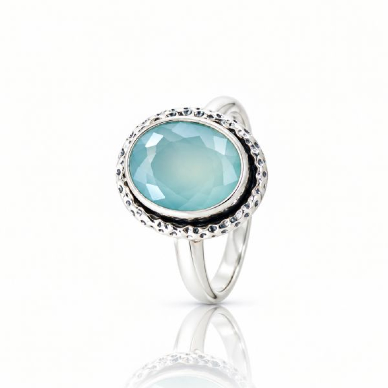 Chalcedoon aqua Ring model R6-020