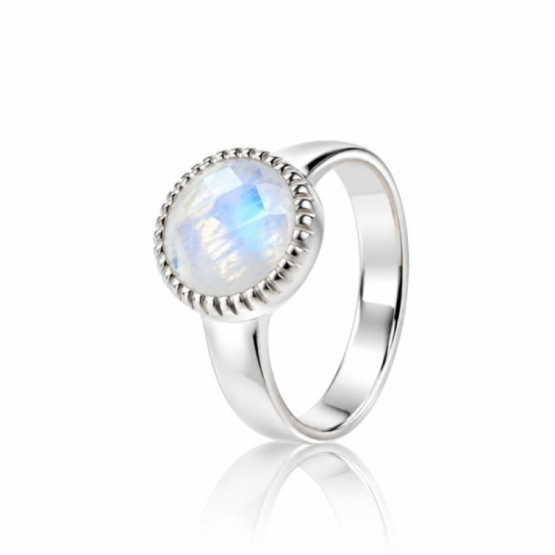 Rainbow Moonstone Ring model R6-021