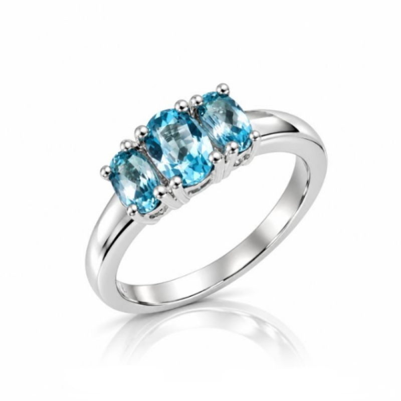 Blauwe Topaas Ring model R7-009