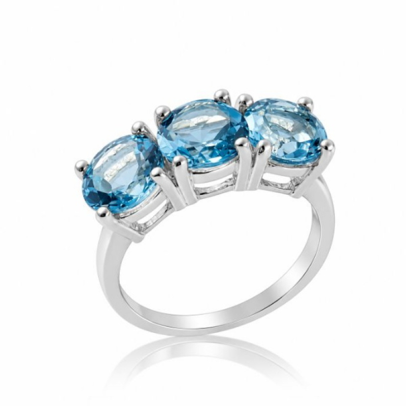 Blauwe Topaas Ring model R7-017