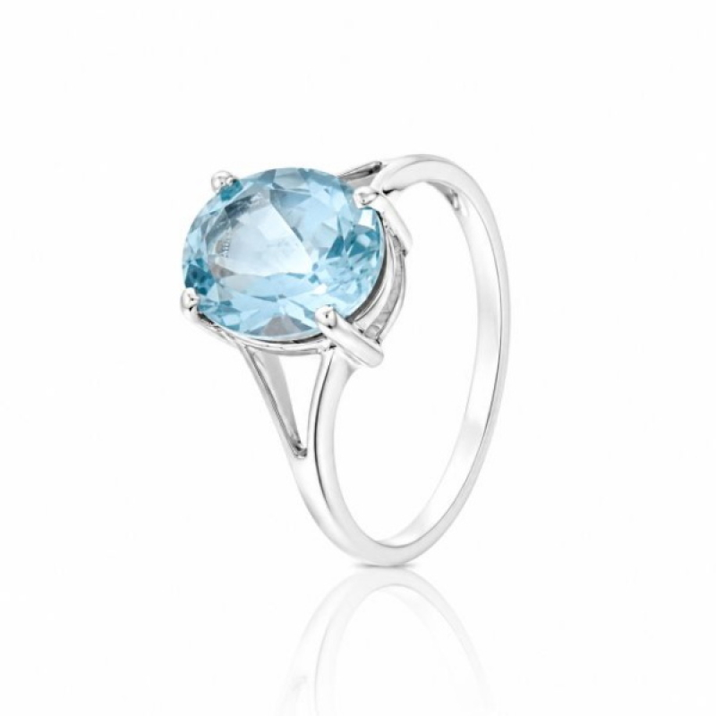 Blauwe Topaas Ring model R7-030