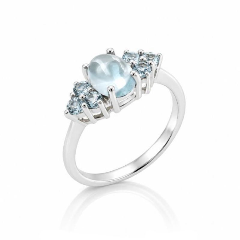 Blauwe Topaas Ring model R7-042