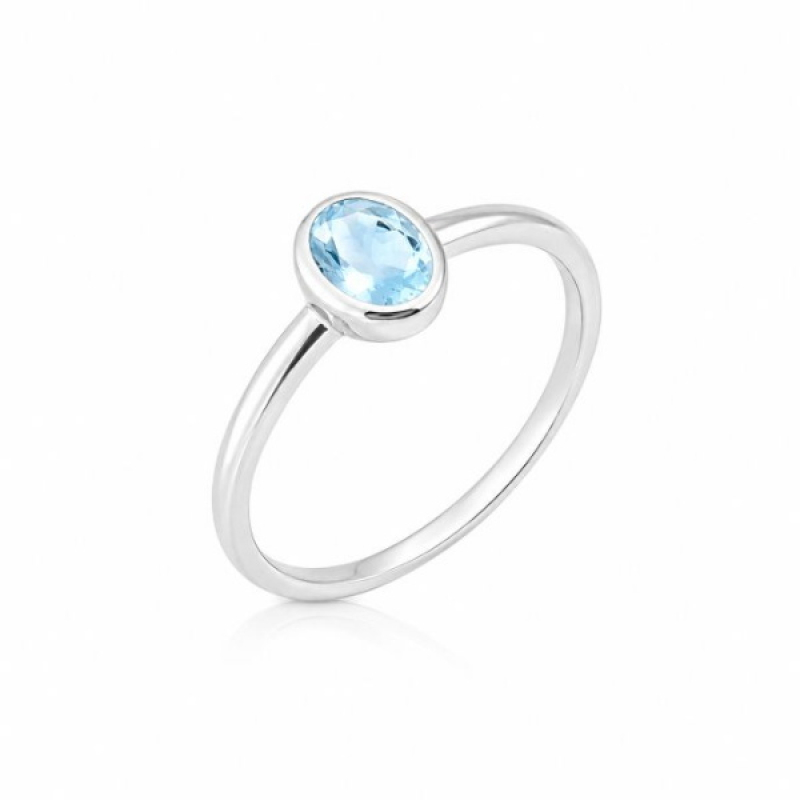 Blauwe Topaas Ring model R7-054