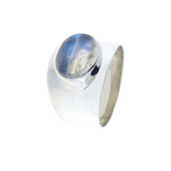 Regenboog Maansteen Ring model R9-014