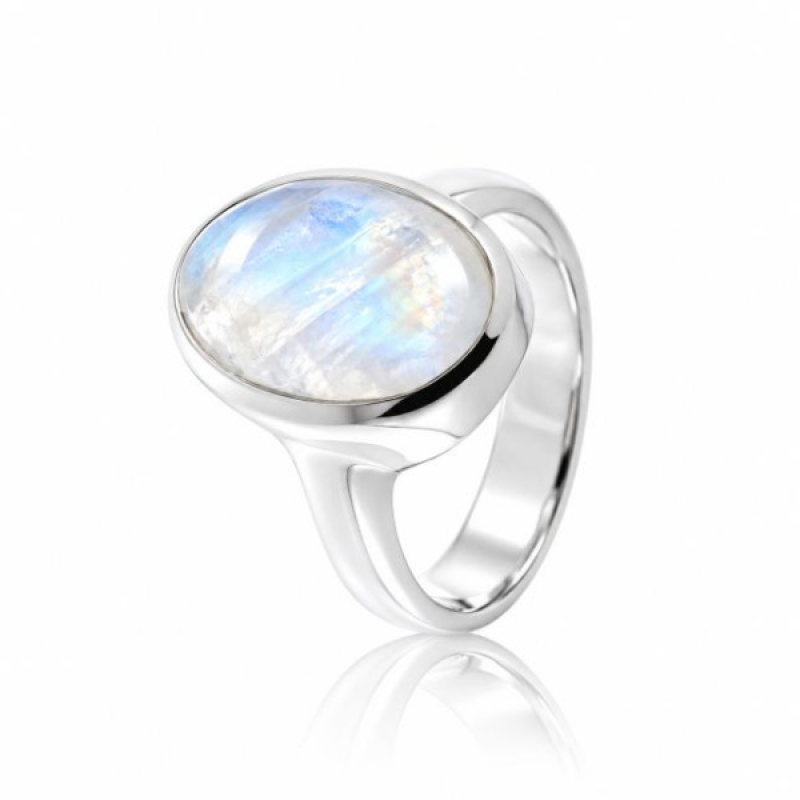 Rainbow Moonstone Ring model R9-017