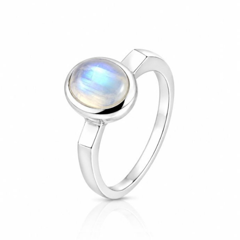 Regenboog Maansteen Ring model R9-020