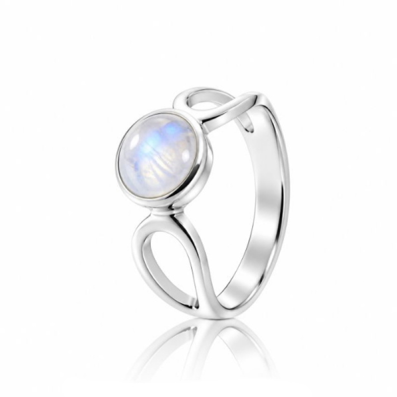 Regenboog Maansteen Ring model R9-030