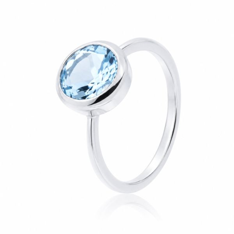 Blauwe Topaas Ring model R9-032