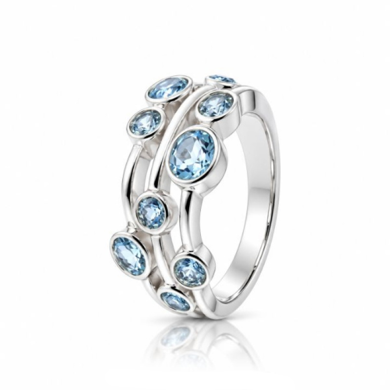 Blauwe Topaas Ring Model R9-041