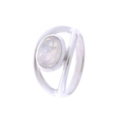 Regenboog Maansteen Ring model R9-051