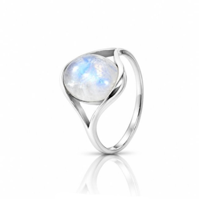 Regenboog Maansteen Ring model R9-054