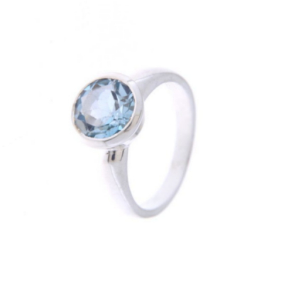 Blauwe Topaas Ring model R9-066