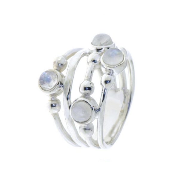 Regenboog Maansteen Ring model R9-070