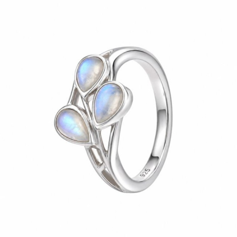 Rainbow Moonstone Ring model R9-086