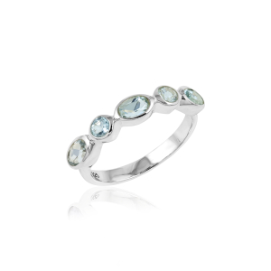 Blauwe Topaas Ring model R9-087 Blauwe Topaas Ring model R9-087