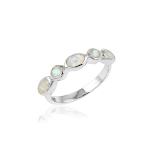 Regenboog Maansteen Ring model R9-087