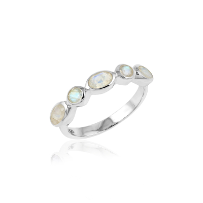 Regenboog Maansteen Ring model R9-087