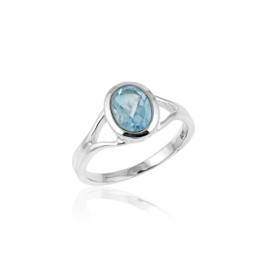 Blauwe Topaas Ring model R9-091 Blauwe Topaas Ring model R9-091