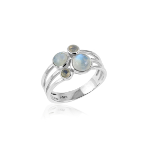 Regenboog Maansteen Ring model R9-094