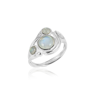 Regenboog Maansteen Ring model R9-097