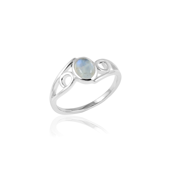 Regenboog Maansteen Ring model R9-101