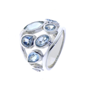 Blauwe Topaas Ring model R9-156 Blauwe Topaas Ring model R9-156