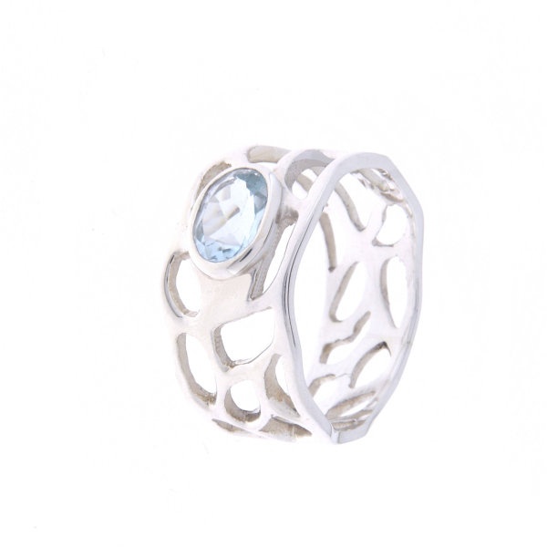 Blauwe Topaas Ring model R9-171