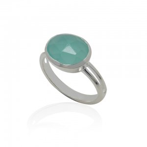 Chalcedony aqua Ring model R5-010