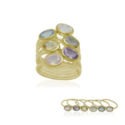Blauwe Topaas Ring model R5g-065