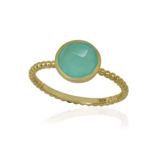 Chalcedony aqua Ring model R5g-078