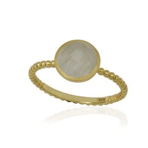 Rainbow Moonstone Ring model R5g-078