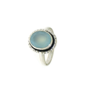 Chalcedony aqua Ring model R6-020