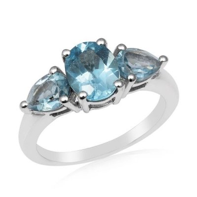 Blauwe Topaas Ring model R7-008