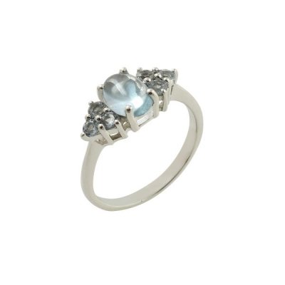Blauwe Topaas Ring model R7-042