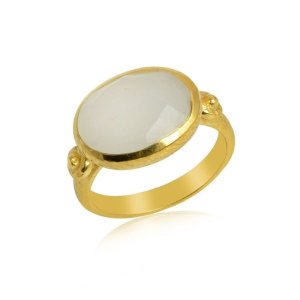 Regenboog Maansteen Ring model R5-044